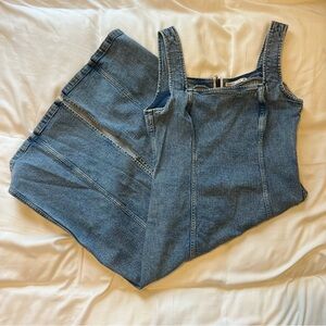 Abercrombie & Fitch Blue Denim Maxi Dress